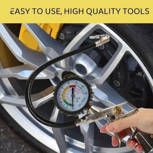0-16Bar/0-220Psi Auto Tire Pressure Gauge Pressure Gun Type For Air Compressor Car Motorcycle SUV Inflator Pump Tire Repair Tool Qme
