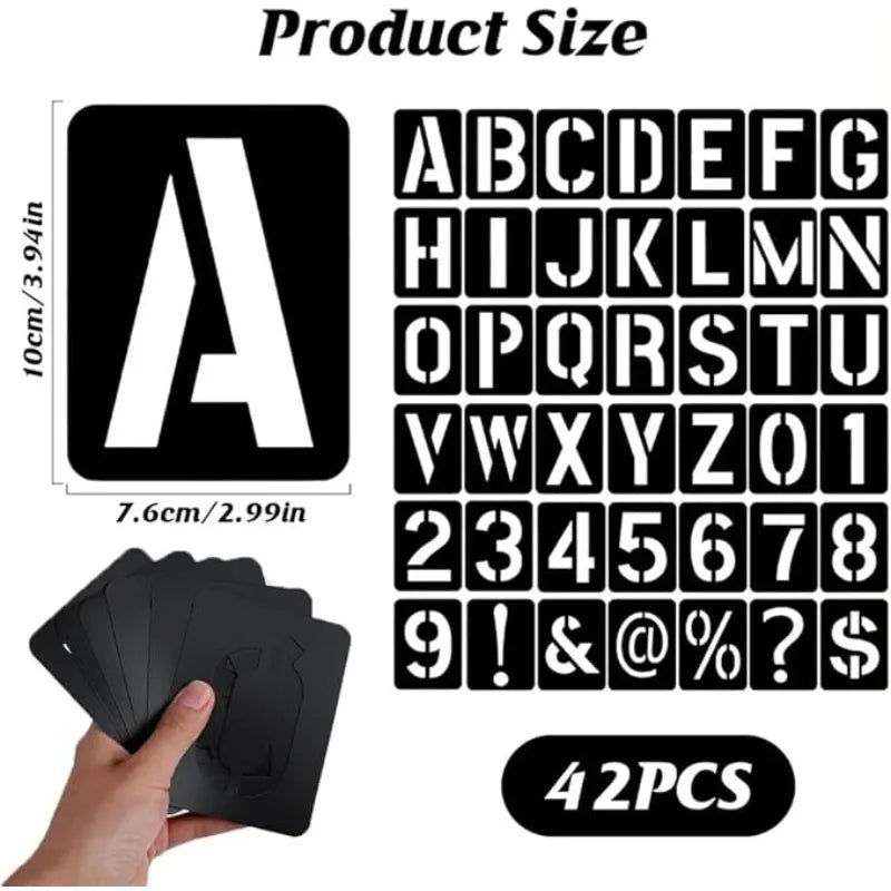 DIY Craft Alphabet Stencil Reusable Embossing Template Numbers Qme 1 Set