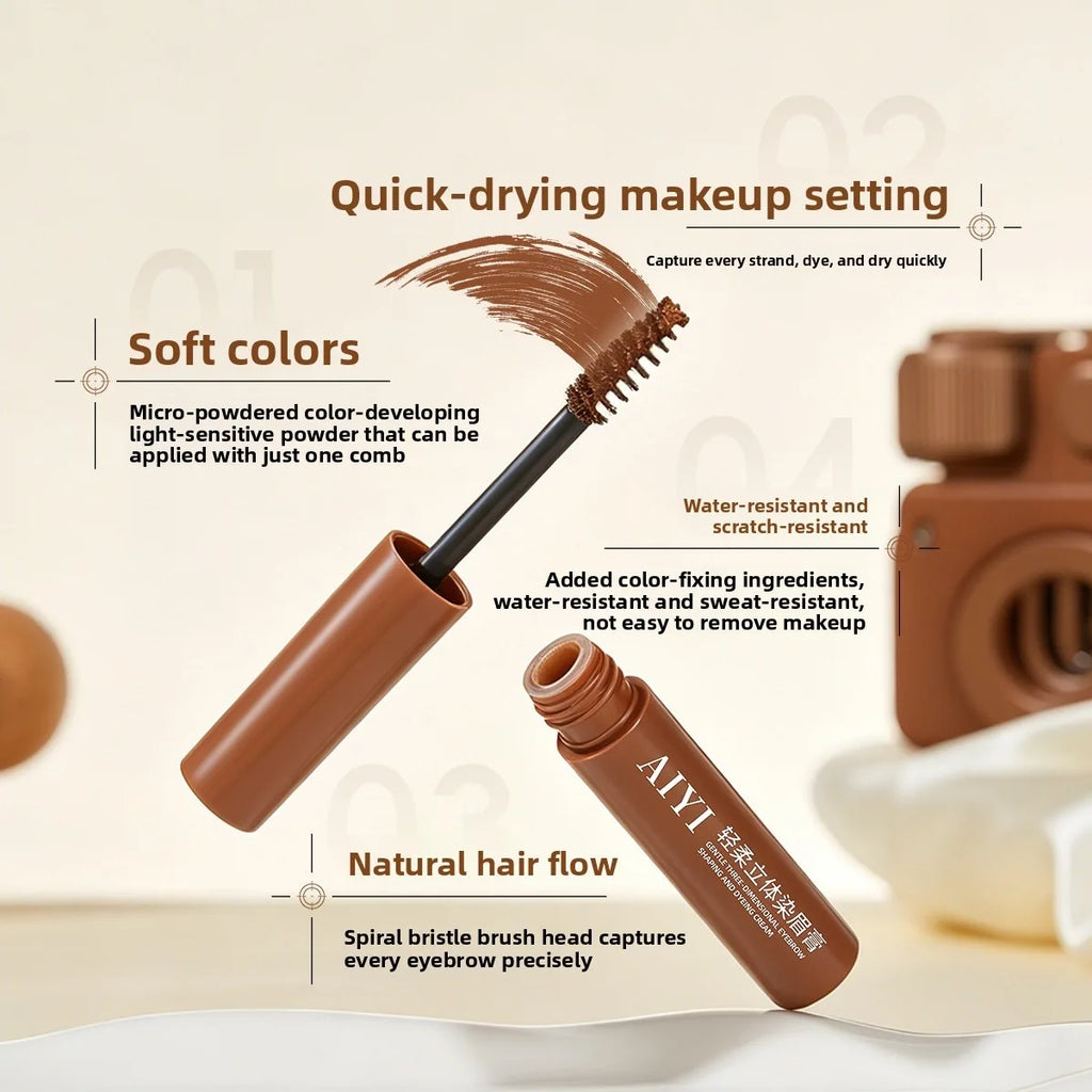 3D Volumizing Eyebrow Gel AIYI Waterproof Long Lasting Natural Smudge Qme