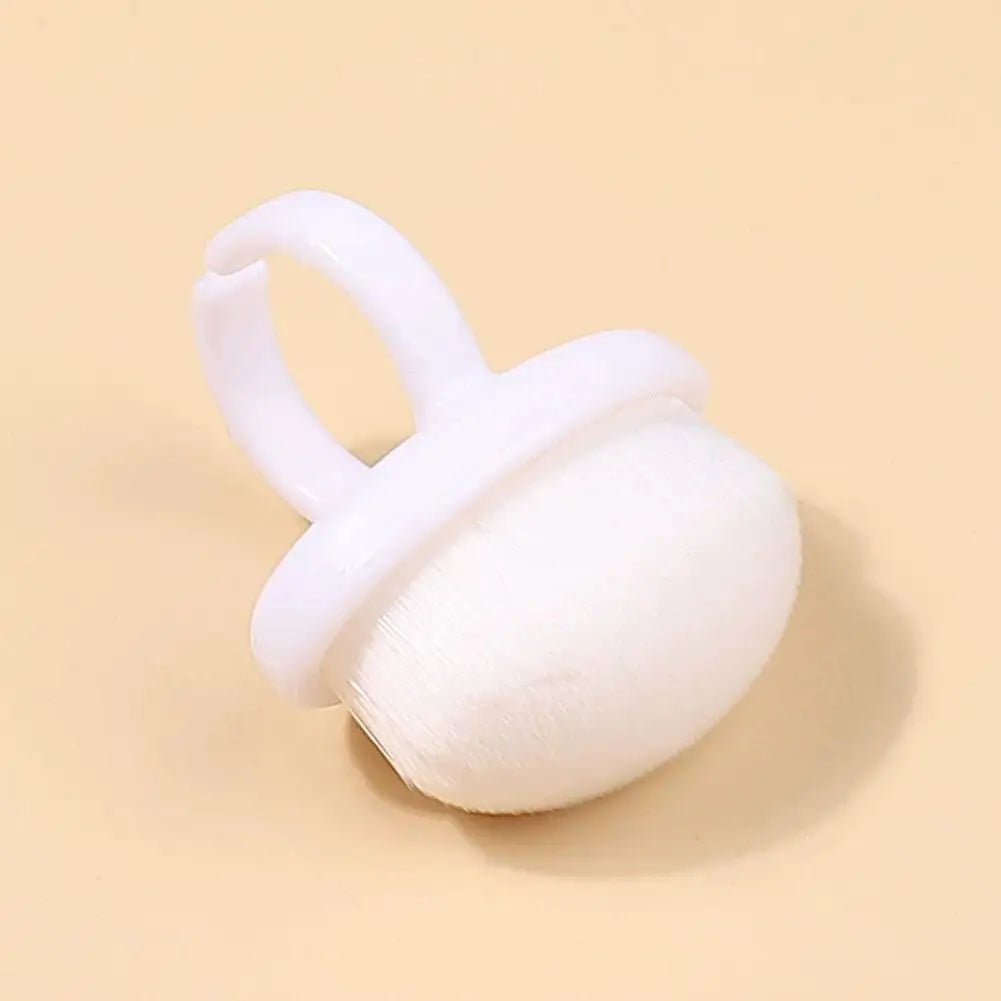 1 Nail Dust Brush Cleaning Manicure Scrubber Ring Duster Soft Fiber Qme