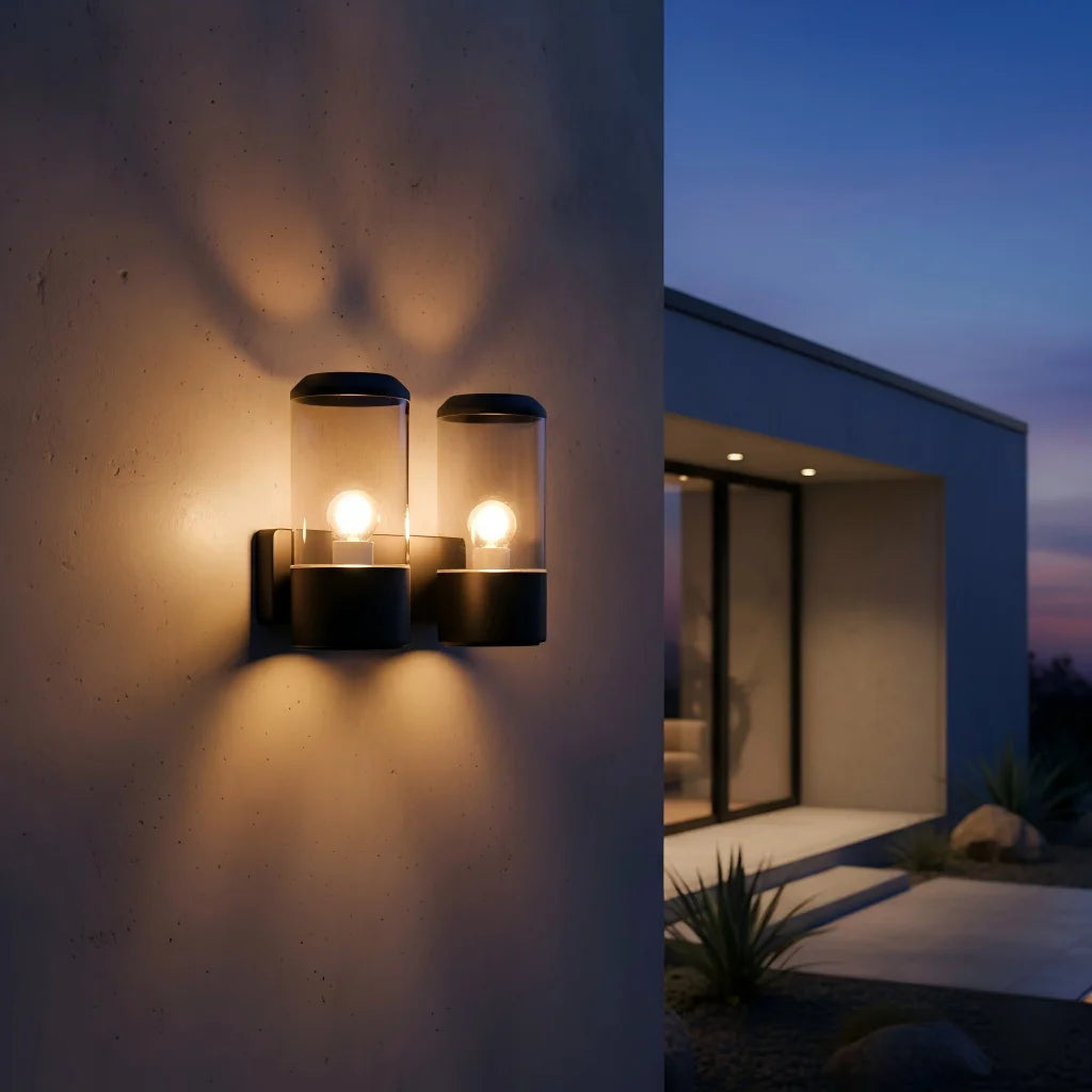 LED Wall Lamp Black Outdoor Wall Lamps Up And Down Towards Lighting For Indoor Room Decoration Garden Lighting Street Lights Qme