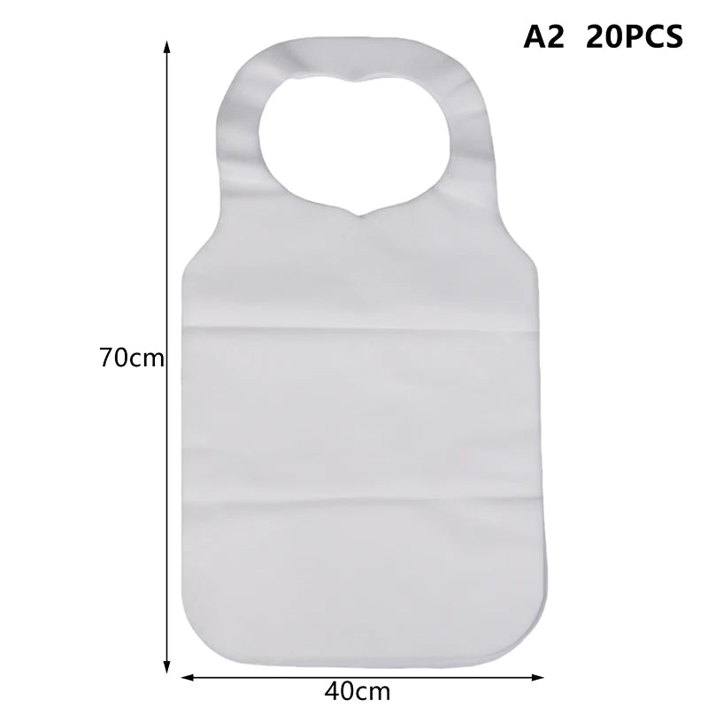 10 Disposable Apron Hotpot Oil-proof Anti-fouling Adults Bib Portable Qme A2-20pcs