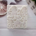 Reindeer Santa Claus Sleigh Elf Christmas Silicone Sugarcraft Mold Cupcake Baking Mould Fondant Cake Decorating Tools Qme 1pcs