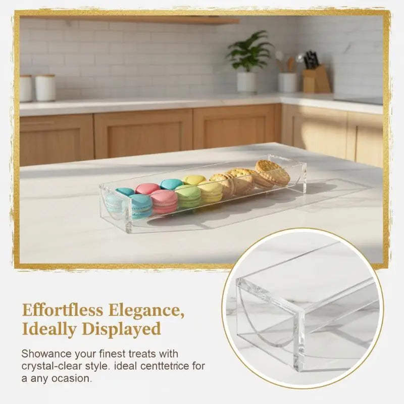 Acrylic Dessert Tray European Wedding Party Picnic Home Office Snack Qme