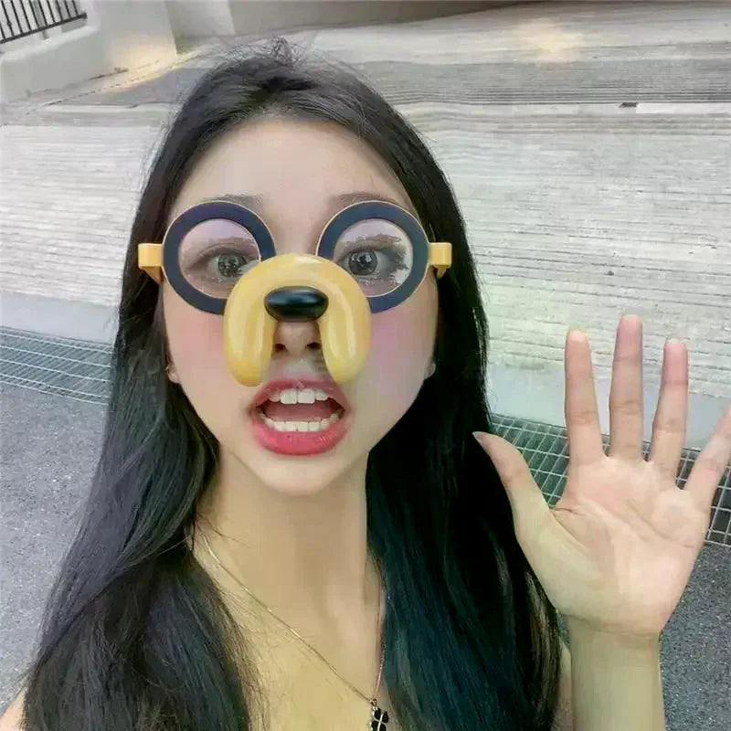 1Pcs Puppy Personality Ball Funny Glasses Pet Fashion Two-dimensional Halloween Glasses Home Festival Party Supplies Qme