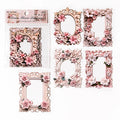 TIANZI 10 pcs Relief Retro Frame hollow-out Flowers Picture Frame Gorgeous Relief Hand Tent DIY Decorative Collage Material Qme D
