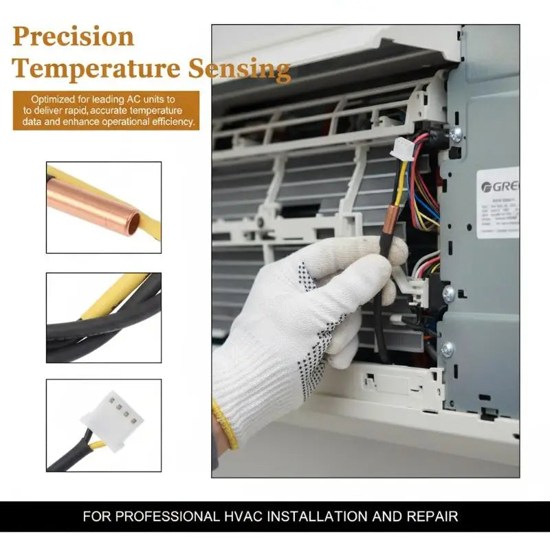 1PC 47cm DIY Accessories For Gree Ambient Air Conditioner Temperature Sensor Double Probe Tube Air Temperature Sensor. Qme