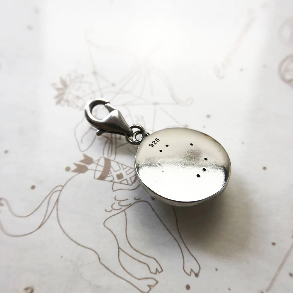 Wheel of Fortune 925 Sterling Silver Dangle Charm Lucky Pendant Women Men Summer Fine Jewelry Qme