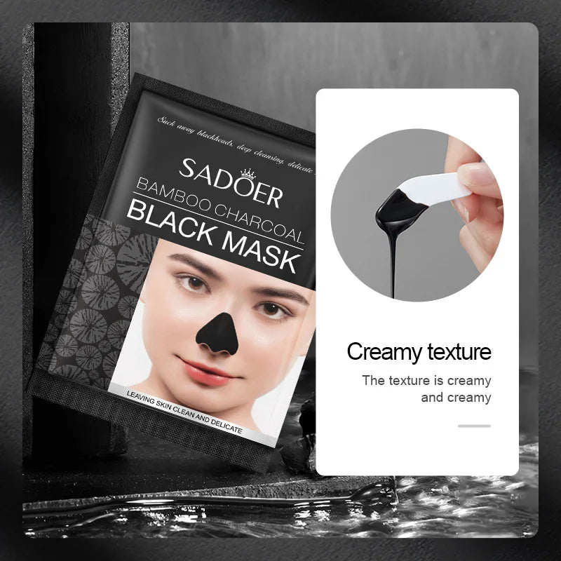 Bamboo Charcoal Blackhead Removing Peel-off Mask 10-Piece Travel Qme