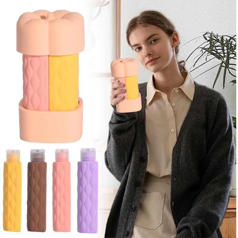 1 Silicone Travel Bottles Dispenser Bottle Leak Proof Portable Qme