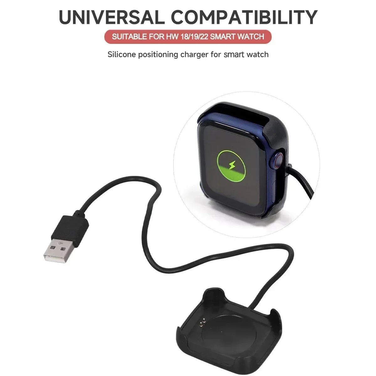 Charger Adapter For HW22 HW19 HW18 Smartwatch Fast Charging cable Qme