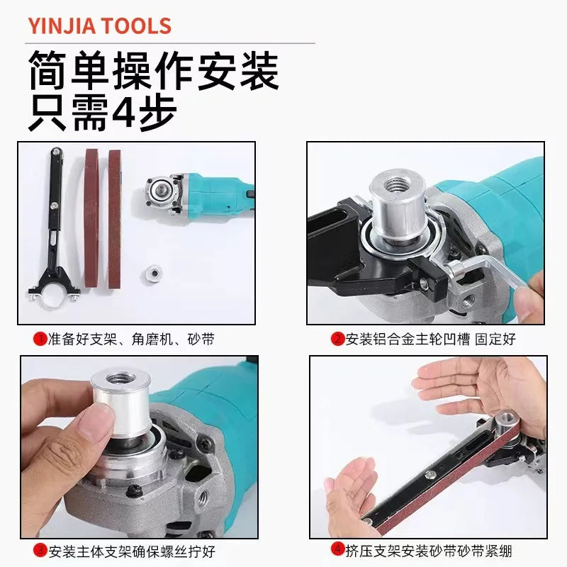 Angle Grinder Belt Sander Converter Sanding Adapter M10 M14 100 115 Qme