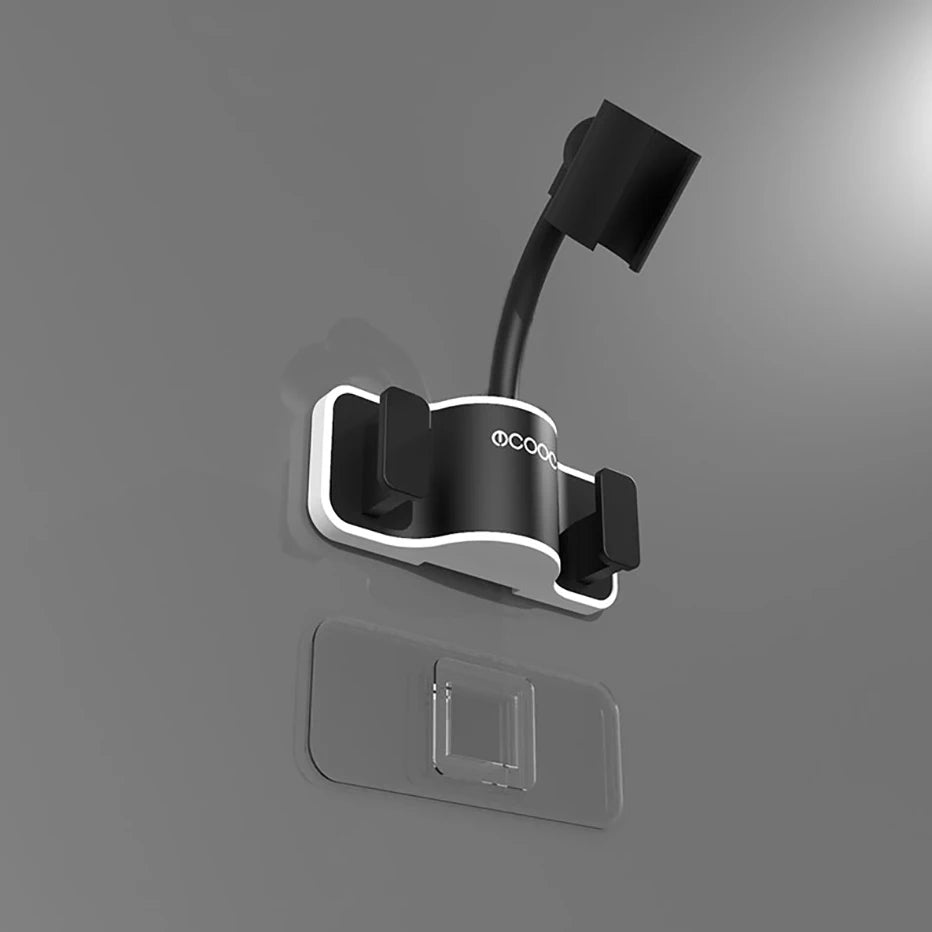 Drill Free Shower Head Holder Free Your Hand Adjustable Shower Bracket Rack Hanger for Bath Ball Bathroom Storage Accessories Qme