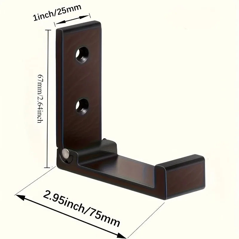 Folding Coat Hook,wall Hook For Hanging Outerwear Towels,heavy-duty Alloy Headphone Stand, Rust Proof Wall Mounted With Screws Qme