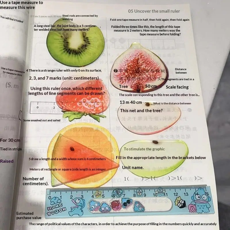 Reading Bookmark Simulation Fruit Desktop Decor Eye-catching Birthday Qme