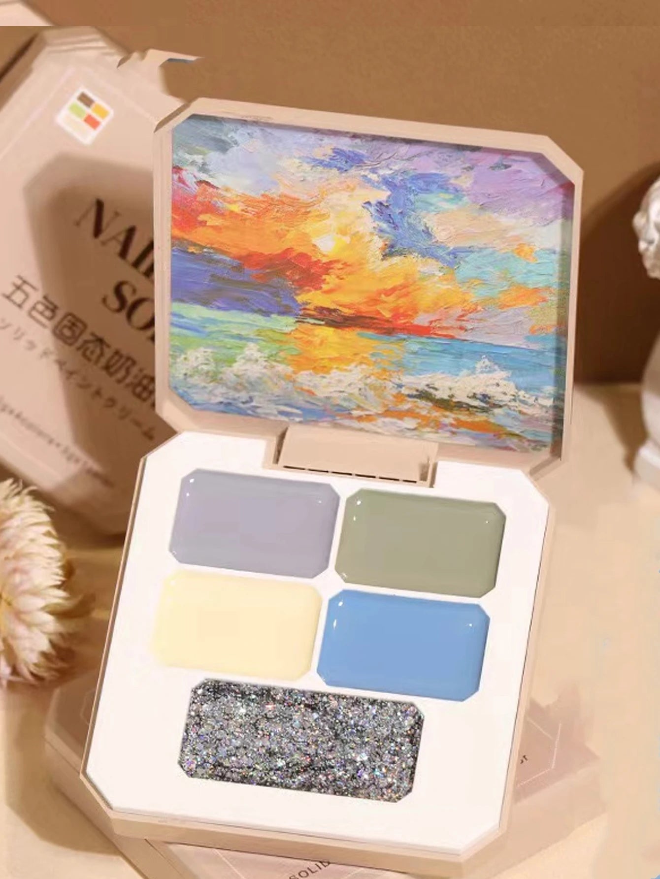 5 9 Colors Solid Nail Polish Palette Peelable UV LED Lacquer Salon Qme 12