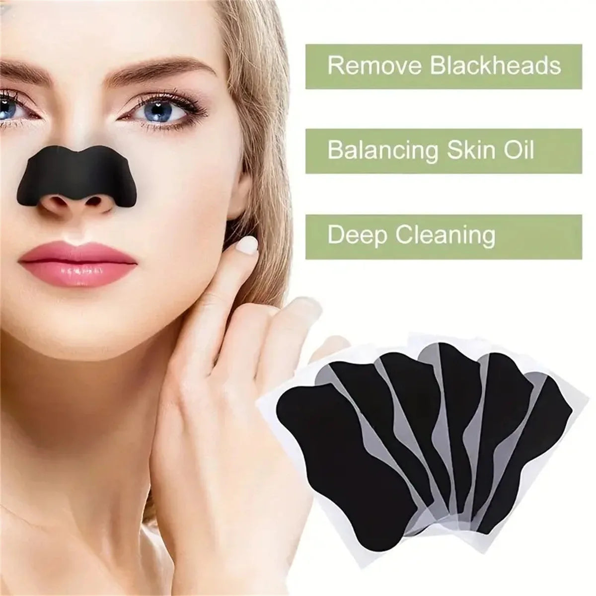 10/20/50/100 Pcs Nose Strips Blackhead Nose Blackhead Remover Patch Facial Cleaning Blackhead Removal Tools Pull Out Blackheads Qme