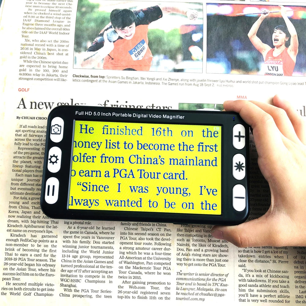 LCD Display Portable Magnifie Low Vision Video Magnifier Electronic Qme