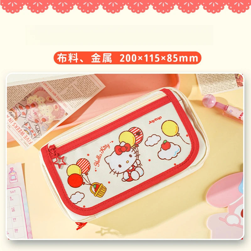 Hello Kitty Kuromi Multi-Layer Large-Capacity Pencil Case Stylish and Multifunctional Magnetic Clasp Pencil Case for Students Qme 3