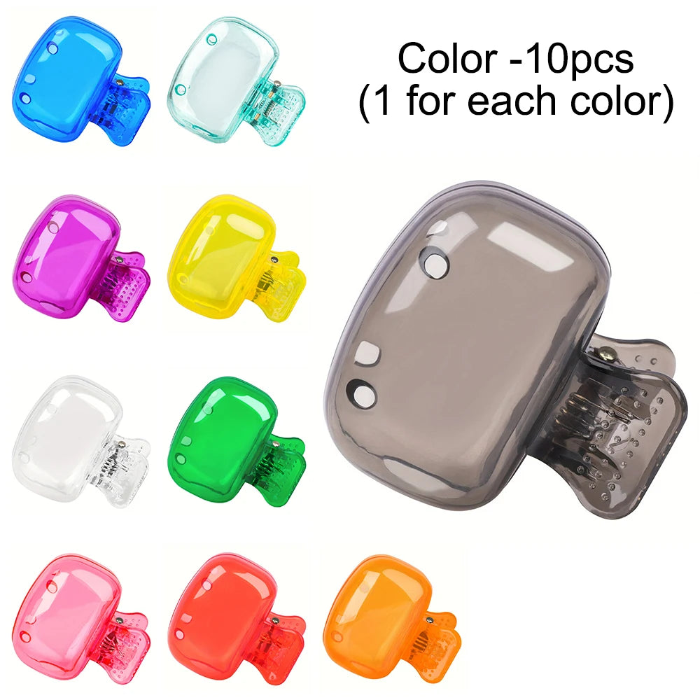 Travel Toothbrush Head Covers Toothbrush Protector Cap Brush Pod Case Protective Portable Plastic Clip For Household Travel Qme 10PCS Random Color