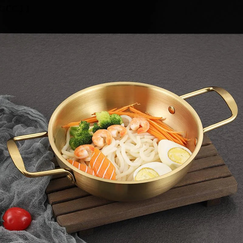 Stainless Steel Dry Pot Instant Noodle Lamian Noodles Seafood Golden Qme