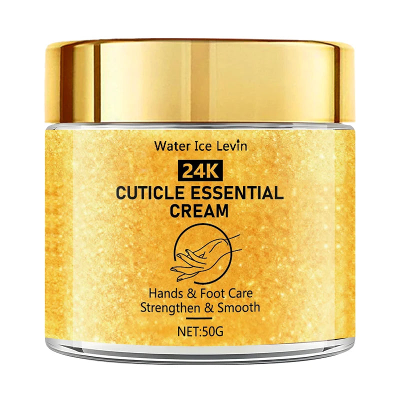 Cuticle Essential Cream with Bee Venom & Shea Butter - Strengthening & Smoothing Hand and Foot Care for Moisturized Skin Qme Gold 50g