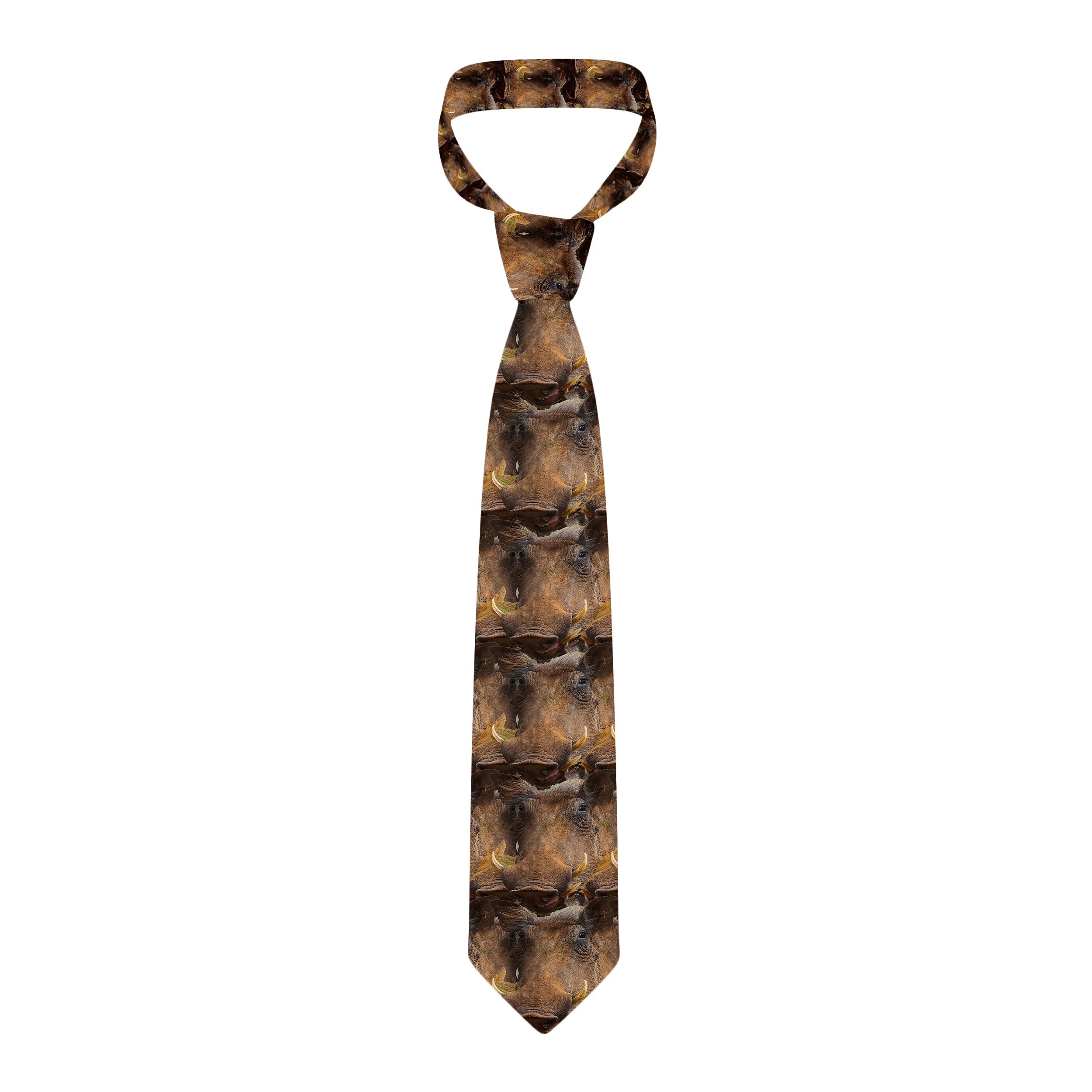 Grassland Net Red Tie Lion King Warthog Hyena Trend Printed Men Women Qme