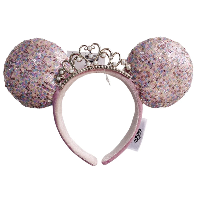 Mickey Mouse Headbands Shiny Crown Headband Glitter Princess Party Decoration Cosplay Hair Accessories Hairband for Women Adult Qme Headband 2