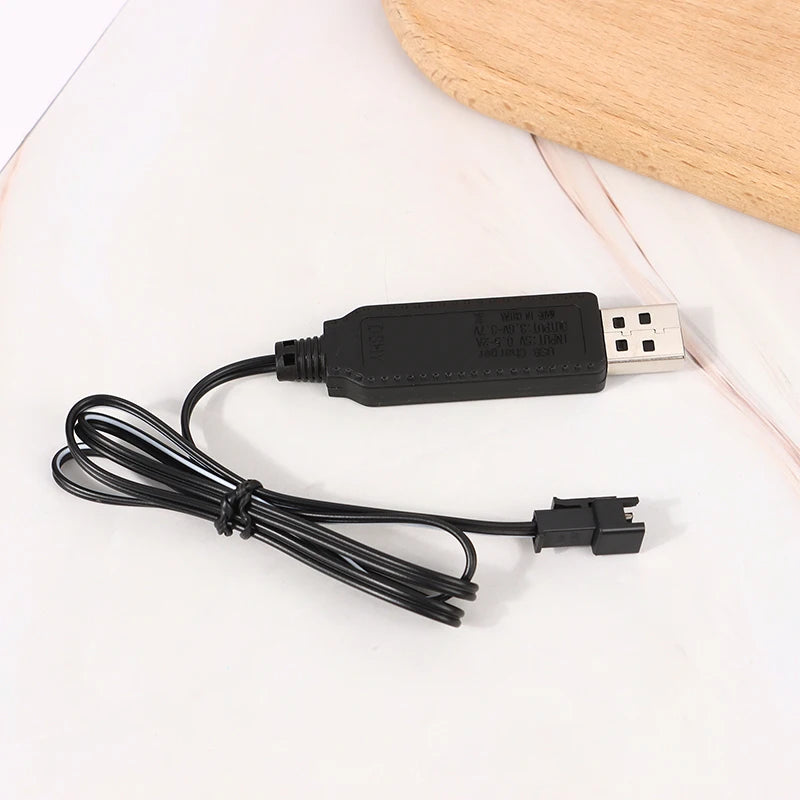 USB Charger Cable For 3.7V Lithium Battery Charger SM-2P Forward RC Car Aircraft Parts RC Quadcopter Toy Aircraft Accessories Qme