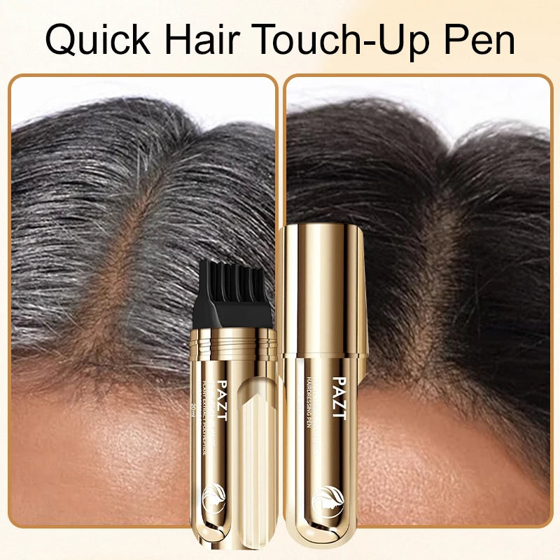 Hair Pen One-swipe Black Dye Comb Instant Gray Root Coverage Qme