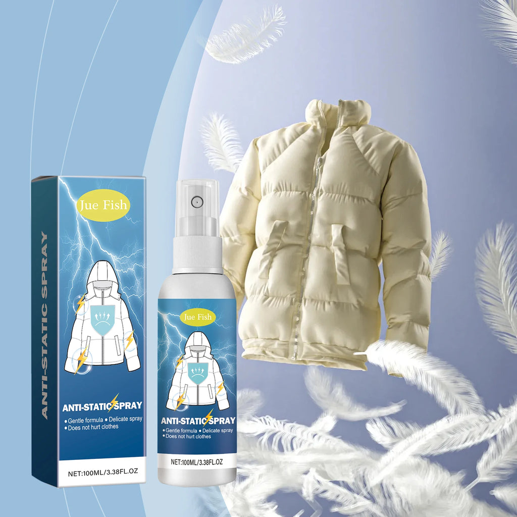 Anti-Static Spray Quickly Eliminate Static Electricity Prevent Clothes Sticking Soften Smooth Fabric Portable Anti Wrinkle Spray Qme