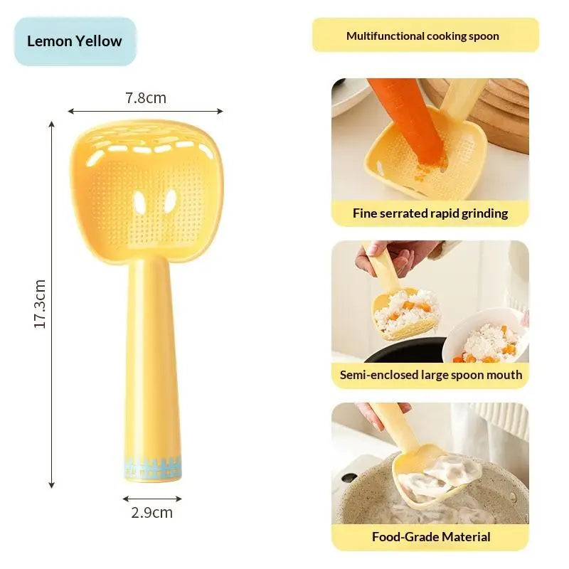 Multifunctional Cooking Spoon Colander Strainer Skimmer Slotted Qme Yellow