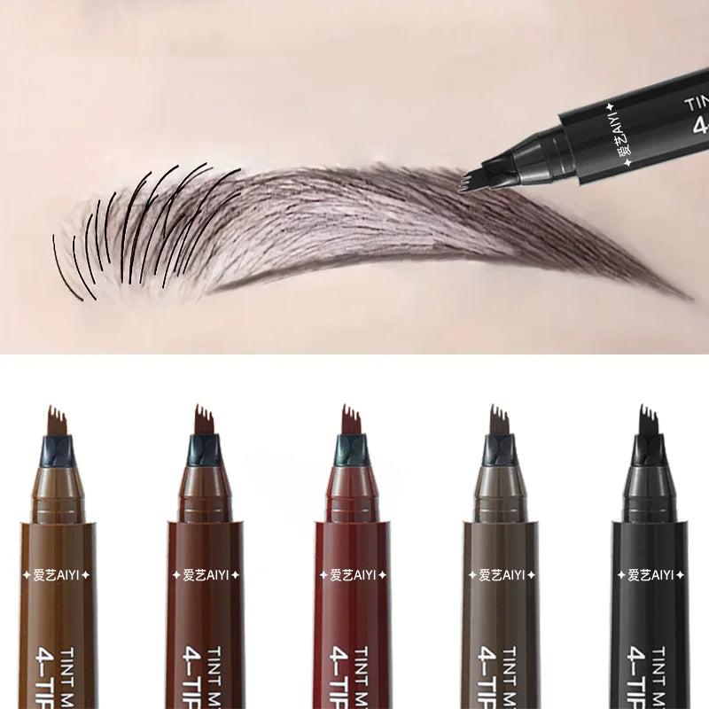 Natural Look 4-Tip Brow Pencil AIYI Waterproof Microblading Long Qme