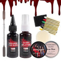 Halloween SFX Makeup Scar Wax Fake Blood Spray Face Paint Sticks Qme Set