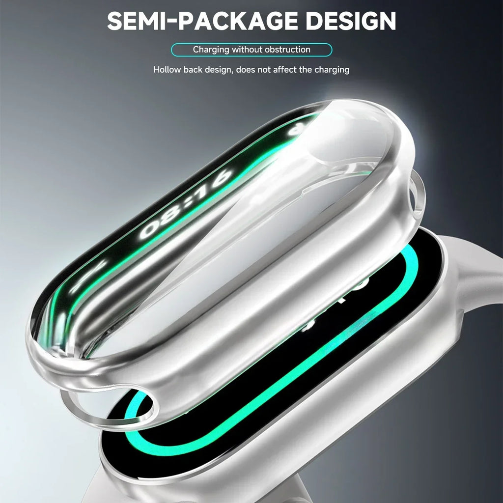 For Xiaomi Mi Band 9 Full Cover PC Case For Xiaomi Mi Band 8 Screen Protector For Mi band8 Protective Case TPU Watch Case Qme