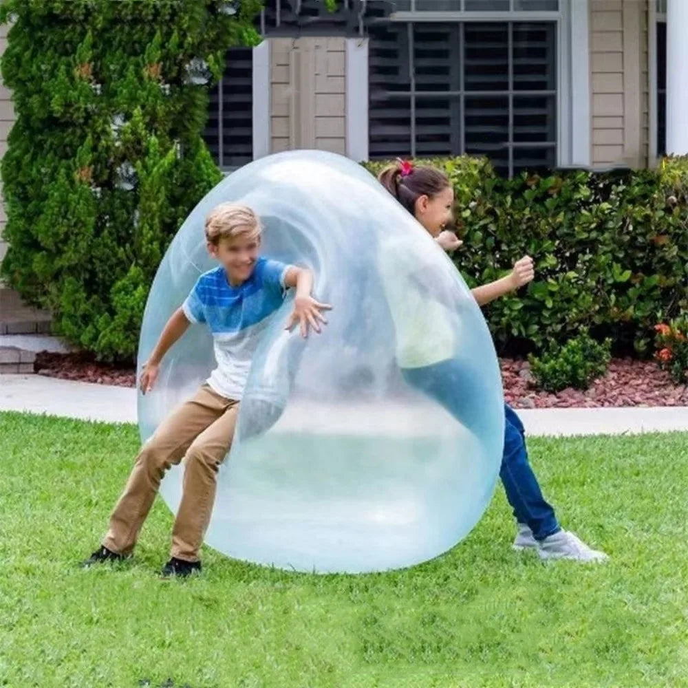 Water Filled Transparent Bubble Balls Children's Birthday Party Fun Games Outdoor Soft Balloons Summer Pool Party Bouncy Ball Qme