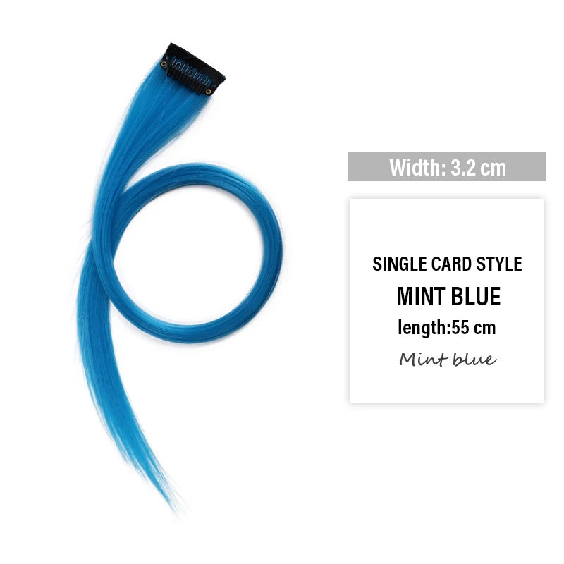 Colored Clip-in Hair Extensions High-temp Matte Fiber Seamless