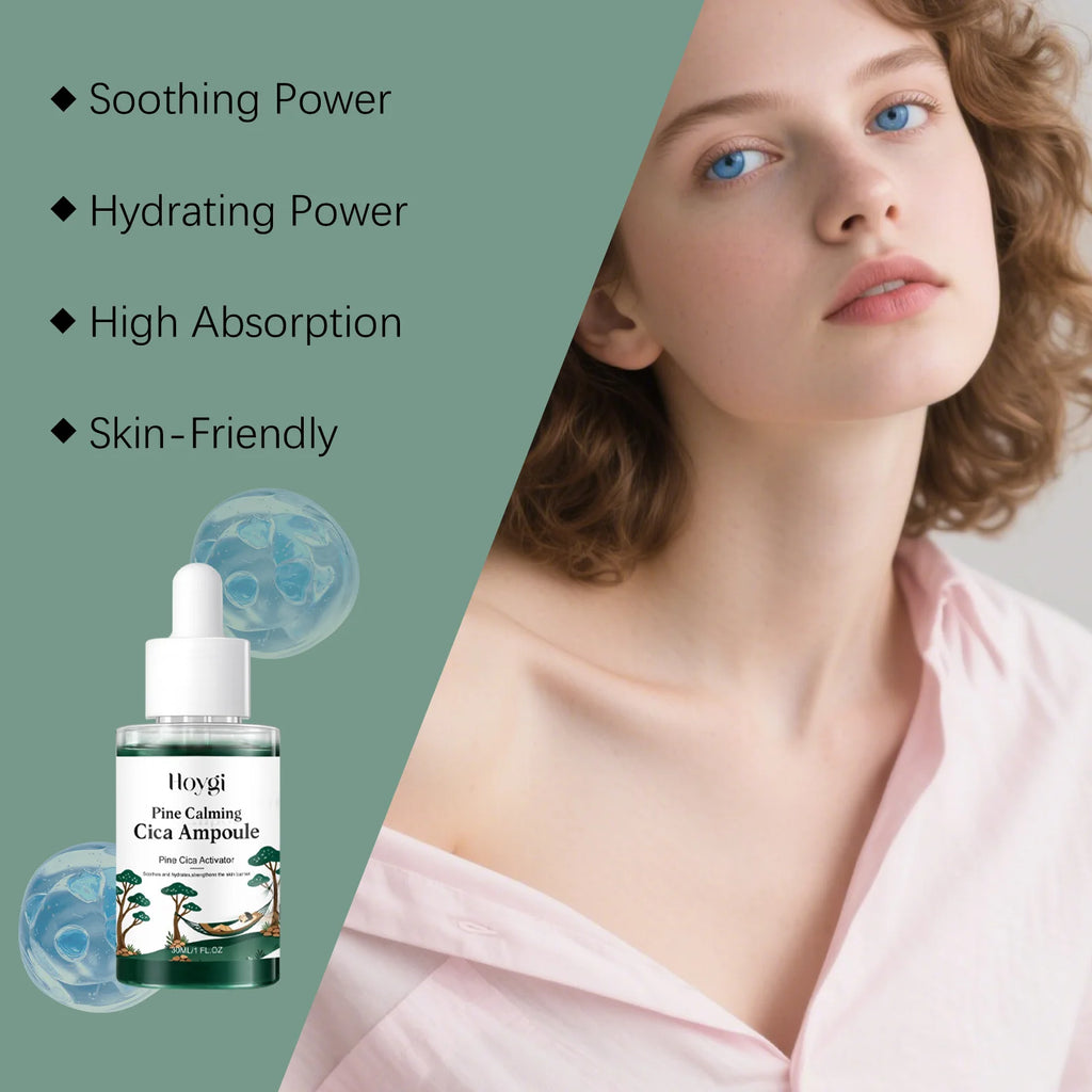 Pine Calming Cica Ampoule Hydrating Soothing Serum Hyaluronic Acid Skin Barrier Strengthening Calming Moisturizing DailySkincare Qme