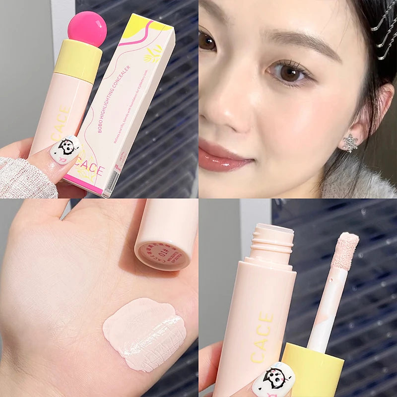 CACE 3 Colors Liquid Concealer Moisturizing Waterproof Full Cover Face Acne Dark Circles Concealer Cream Nourishing Cosmetics Qme 01