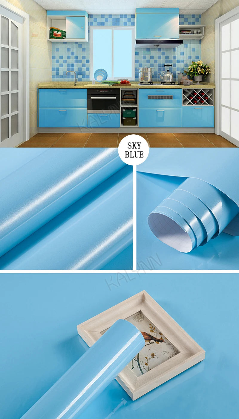 Vinyl Self-adhesive Wallpaper Contact Paper Waterpoof Peel Stick Wall Qme
