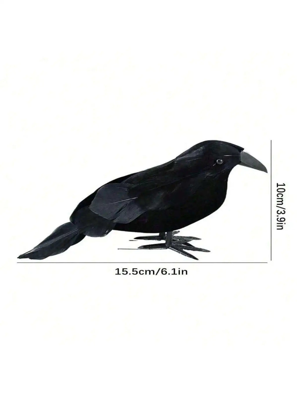 1 Halloween Horror Black Crow Model Fake Birds Beasts Party Home Qme 1pc