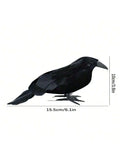 1 Halloween Horror Black Crow Model Fake Birds Beasts Party Home Qme 1pc
