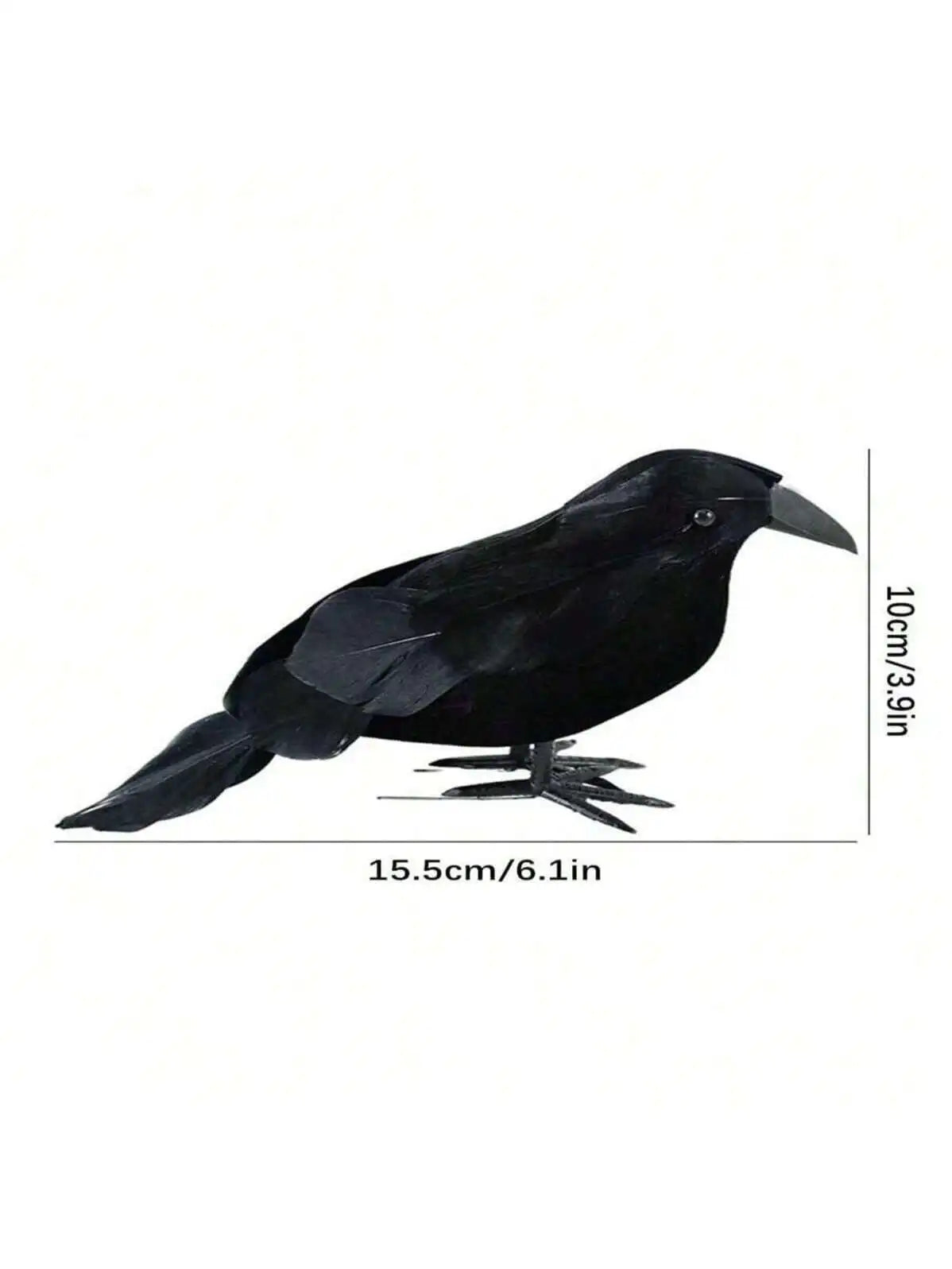 1 Halloween Horror Black Crow Model Fake Birds Beasts Party Home Qme 1pc