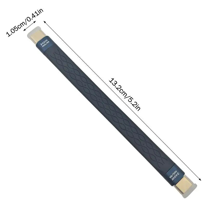 Multifunctional PD240W USB 4 40Gbps FPC Data Cable Type-c Portable Qme