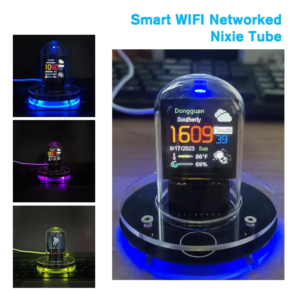 New Smart WIFI Networked Nixie Tube Automatically Update Digital Desktop Decorations Christmas Birthday Give Friend Gifts Qme