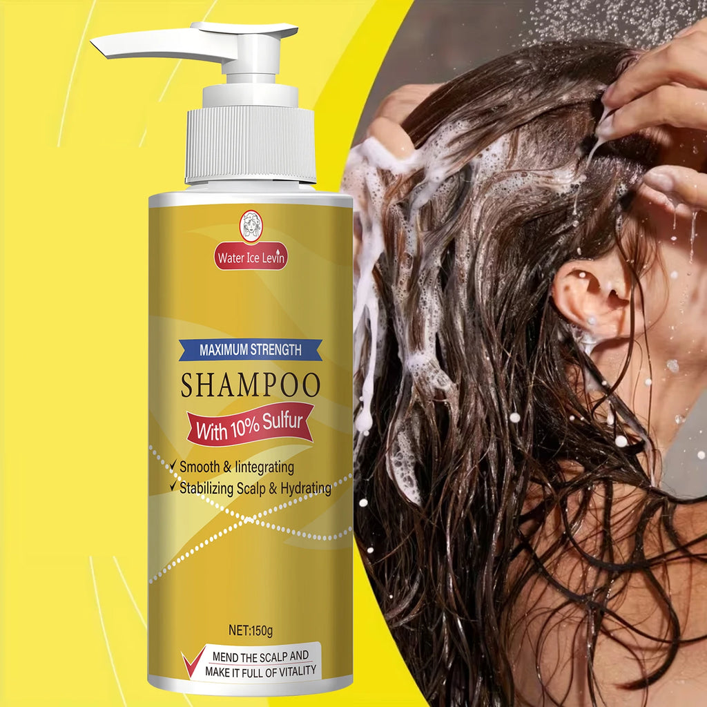 Maximum Strength 10% Sulfur Shampoo - Smoothing, Scalp Stabilizing & Hydrating for Men & Women. Qme