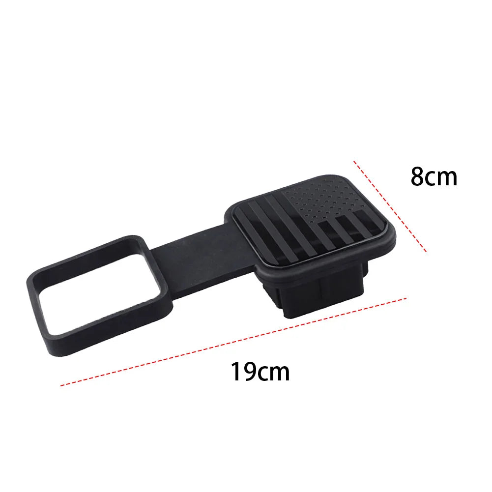 Rubber Trailer Hitch Receiver Cover Universal 2 Inch Tow Plug Tube Cap Protector for Mercedes RAM Receiver Auto Square Plug Qme Style D