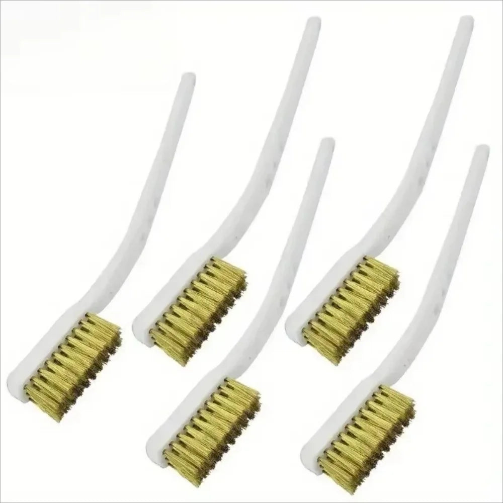 1/3/5PCS Mini Stainless Steel Wire Brush Set Brass Wire Brush Industrial Metal Rust Removal And Polishing Burr Cleaning Tools Qme 5PCS