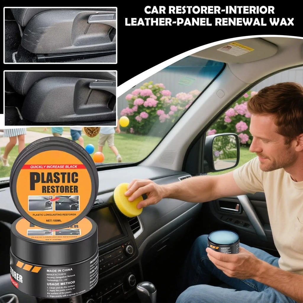1pcs car Leather Care Cream Leather Restorer Paste Renewal Wax Vehicle Polish Restoration Solution for Steering Wheel Air Vent Qme