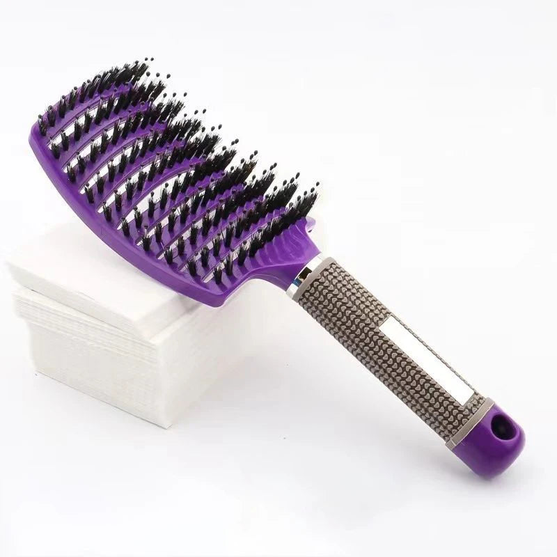 Magic Scalp Massage Brush Detangling Hair Women Wet Curly Comb Fluffy Qme Purple China Mainland